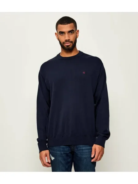 Calvin Klein Jeans Pulover Bleumarin albastru