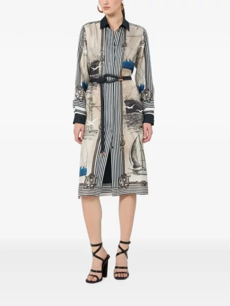 Rochie midi Max Mara de mătase cu imagine