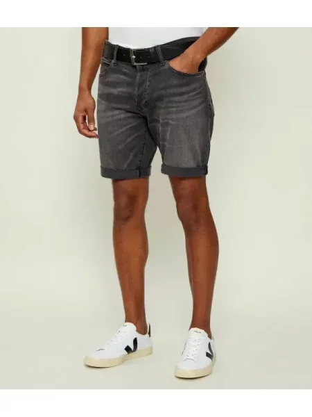 Replay De blugi pantaloni scurți | Tapered fit | stretch gri