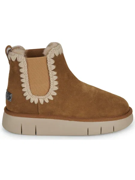 Botine chelsea Mou din piele de căprioară maro