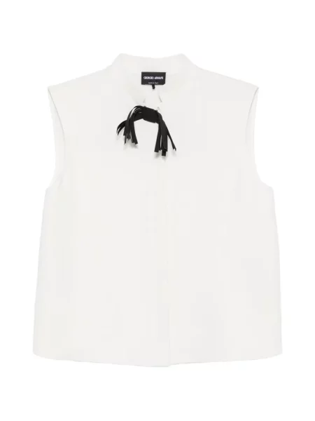 Cămașă Giorgio Armani cu funde fără mâneci