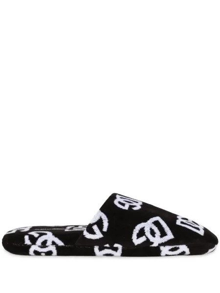 Papuci de casă Dolce & Gabbana din jacard negru