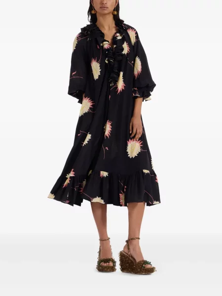 Rochie midi La Doublej până la genunchi de costum negru