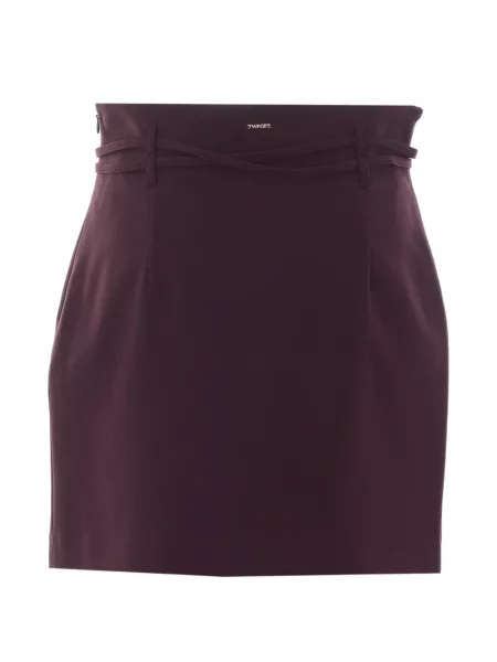 Cu centură fusta mini Twinset violet