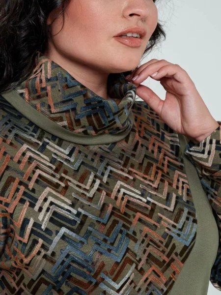 Туніка All Posa оливковий текстиль