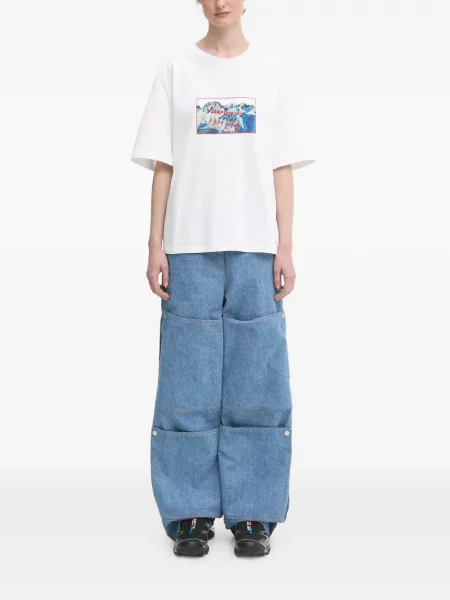 Tricou Fiorucci cu imagine alb