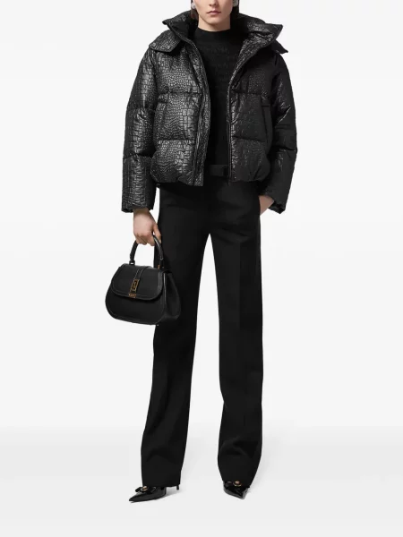 Vilnonės kelnės Versace juoda