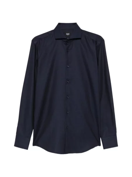 Cămașă Boss cu model herringbone albastru