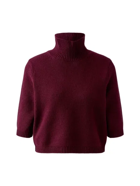 Sweter z golfem Oui do golfa czerwony