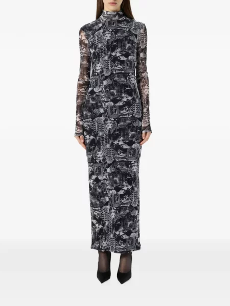 Rochie maxi Blumarine cu imagine negru
