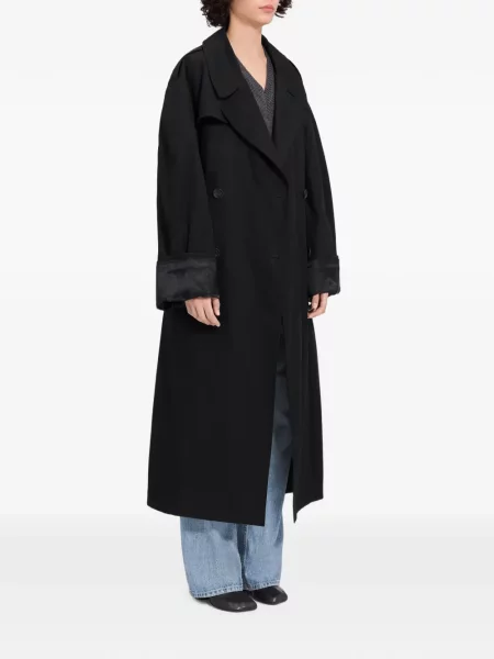 Тренчкот Mm6 Maison Margiela кепър черно