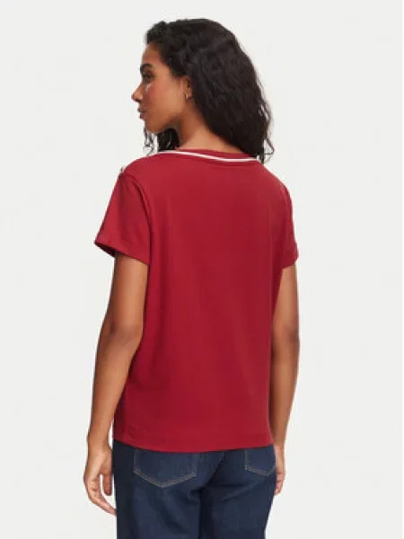 Guess T-shirt Tamno Regular Fit crvena