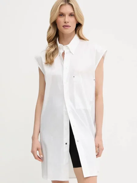 G-Star koszula relaxed z kołnierzykiem klasycznym biały