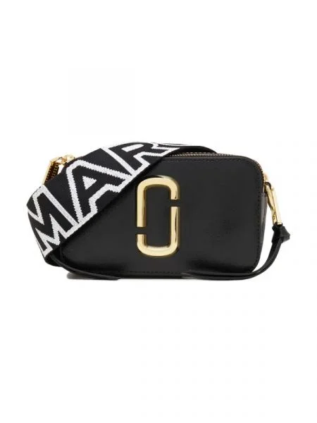 Marc Jacobs De piele geantă poștaș THE SNAPSHOT negru