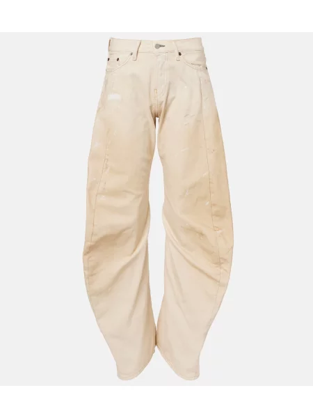 Blugi Acne Studios zdrențuiți alb