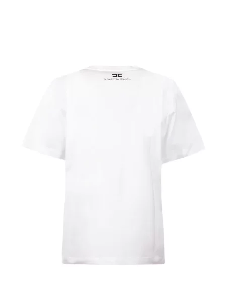 Tricou Elisabetta Franchi cu imagine alb