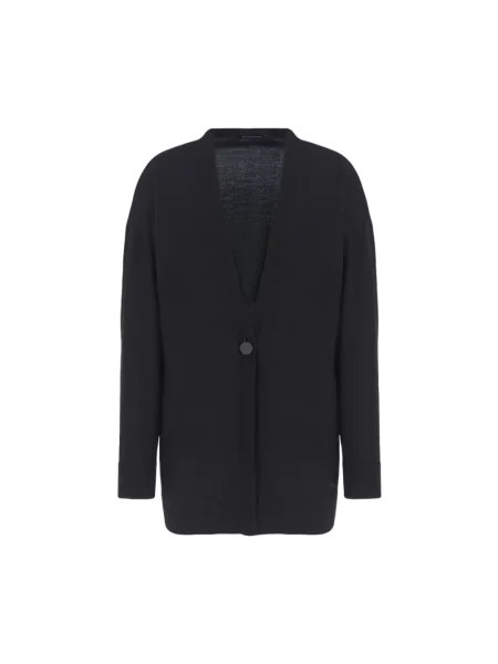 Dzianinowy lekki kardigan Armani Exchange czarny