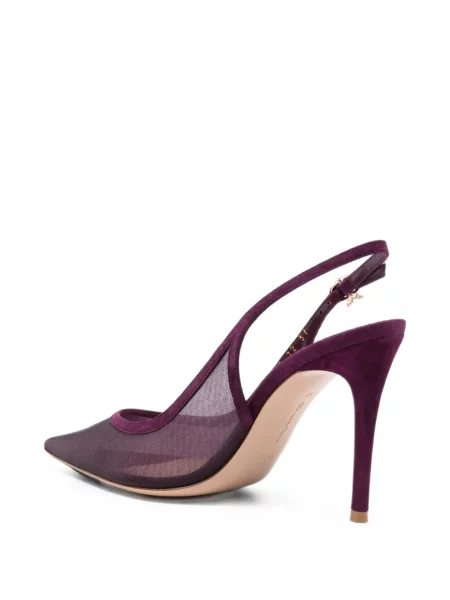 Pantofi cu toc Gianvito Rossi plasă slingback violet