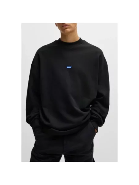 Bluza Hugo Blue ze stójką frotte czarna