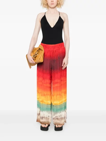 Pantaloni Alice + Olivia plisate roșu