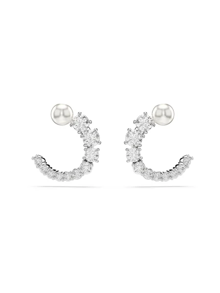 Swarovski Náušnice MATRIX strieborná biela