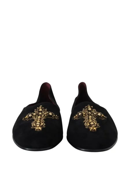 Велурени лоуфъри Dolce & Gabbana черно