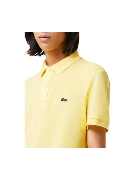 Lacoste polo gładki żółty
