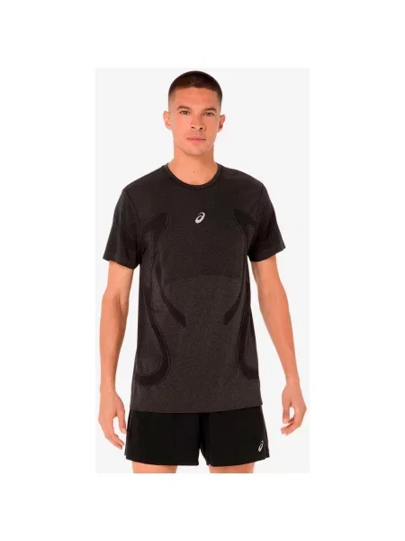 Koszulka z krótkim rękawem ASICS Road Seamless czysty S czarny