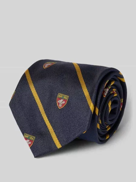 Pasek Polo Ralph Lauren z logo granatowy