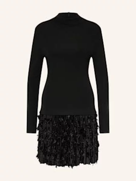 Boss Sukienka Ecicla Z Plisami schwarz czarna