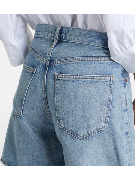 Pantaloni scurți din denim Agolde albastru