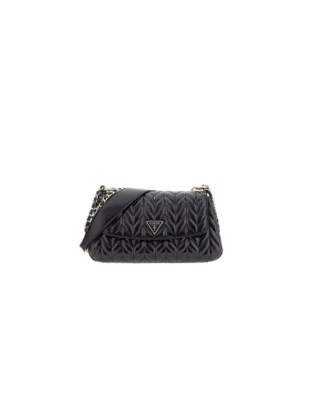Guess torebka bagietka z imitacji skóry CHERYL czarna