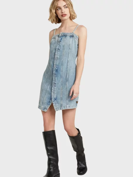 Джинсовое платье G-star Raw голубое