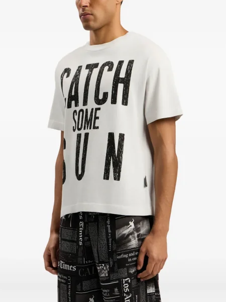 Tricou Palm Angels cu imagine alb