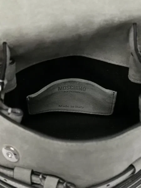 Велурен колан Moschino зелено
