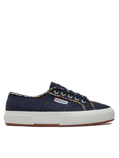 Πάνινα παπούτσια Superga Multicolor Beads Σκούρο μπλε