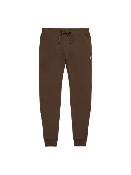 Joggery Ralph Lauren z dżerseju brązowe
