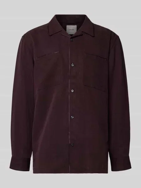 Kurtka koszulowa z listwą guzikową Ck Calvin Klein bordowa