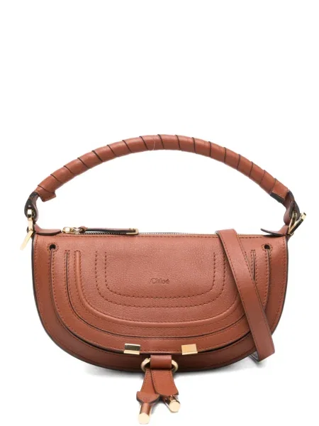 Geanta de piele Chloé Marcie din piele maro