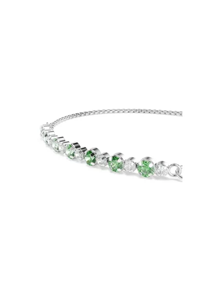 Swarovski bransoletka metalowa z cyrkonią MATRIX zielona