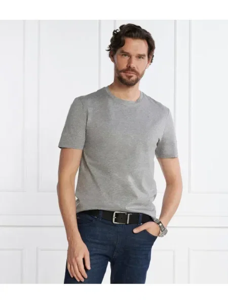 BOSS BLACK Tricou Tessler | mercerised negru