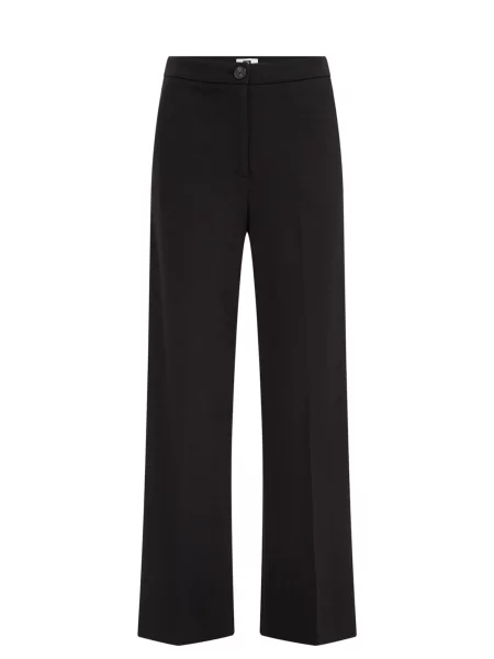 WE Fashion Pantaloni cu dungă negru