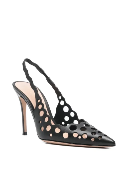 Pantofi cu toc Gianvito Rossi slingback negru
