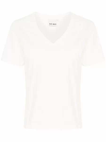 ICHI Tricou Palmer V natural alb