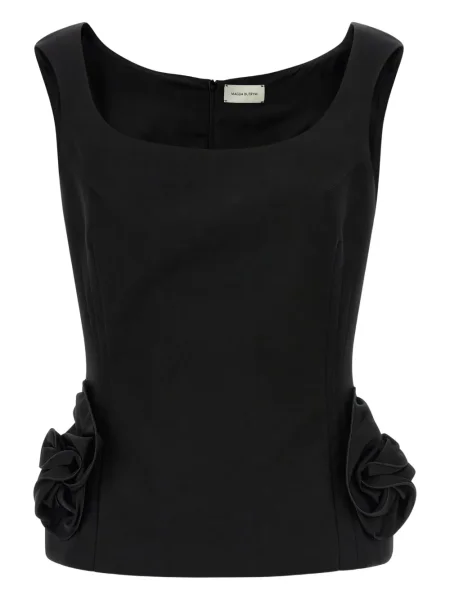 Top Magda Butrym cu model floral negru
