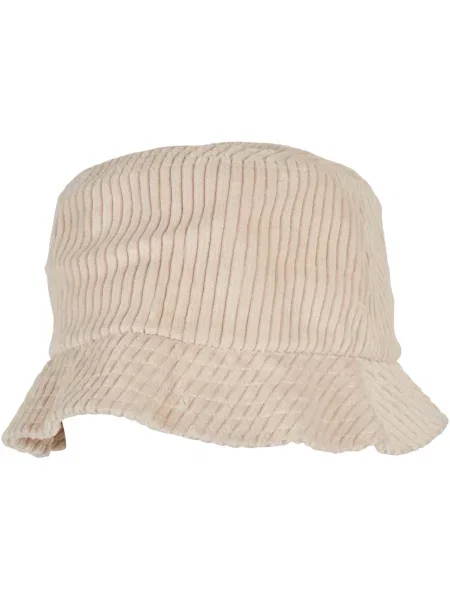 Шапка Flexfit от рипсено кадифе бяло