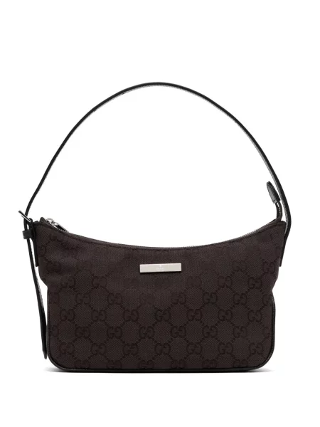 Geantă Gucci din canvas maro