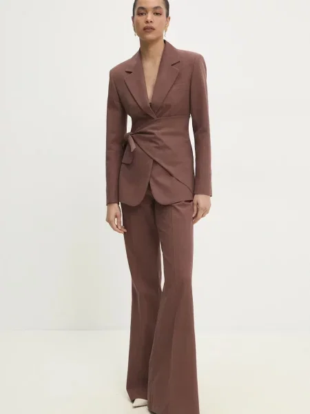 Піджак Answear.LAB однобортний однотонний коричневий