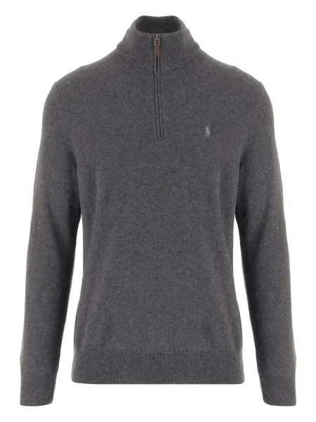 Кариран вълнен суичър с качулка Polo Ralph Lauren бродиран зелено