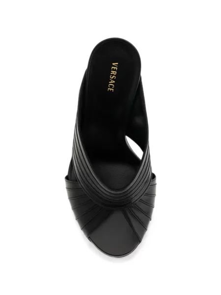 Papuci tip mules Versace negru